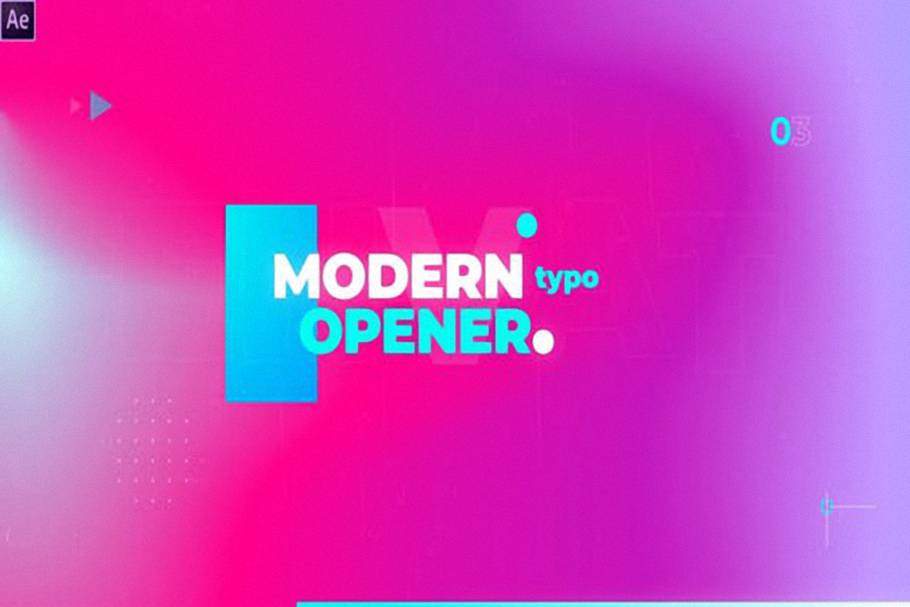 Modern Gradient Typography Opener 25260074 Free Download