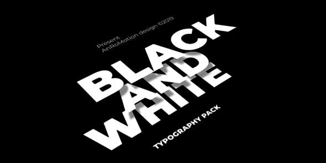 VideoHive Black And White – Titles And Typography 23821550 Free Download
